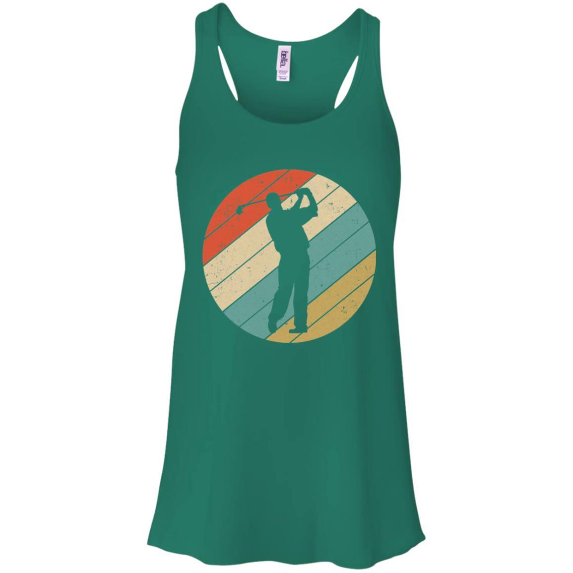 Retro Vintage Golf Gifts-T-Shirt & Tank Top-Women's Flowy Racerback Tank-Kelly Green