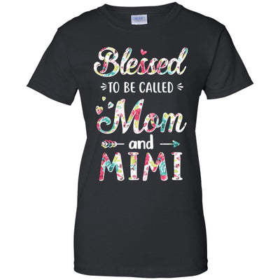Mothers Day Gifts Blessed To Be Called Mom And Mimi-T-Shirt & Hoodie-Women's T-Shirt-Black