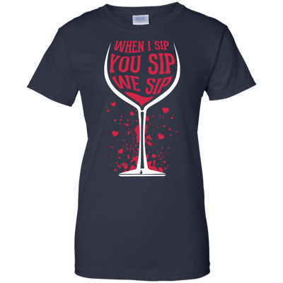 When I Sip You Sip We Sip-T-Shirt & Hoodie-Women's T-Shirt-Navy