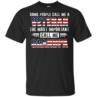 Some People Call Me A Veteran Grandpa Fathers Day Gifts-T-Shirt & Hoodie-Classic T-Shirt-Black