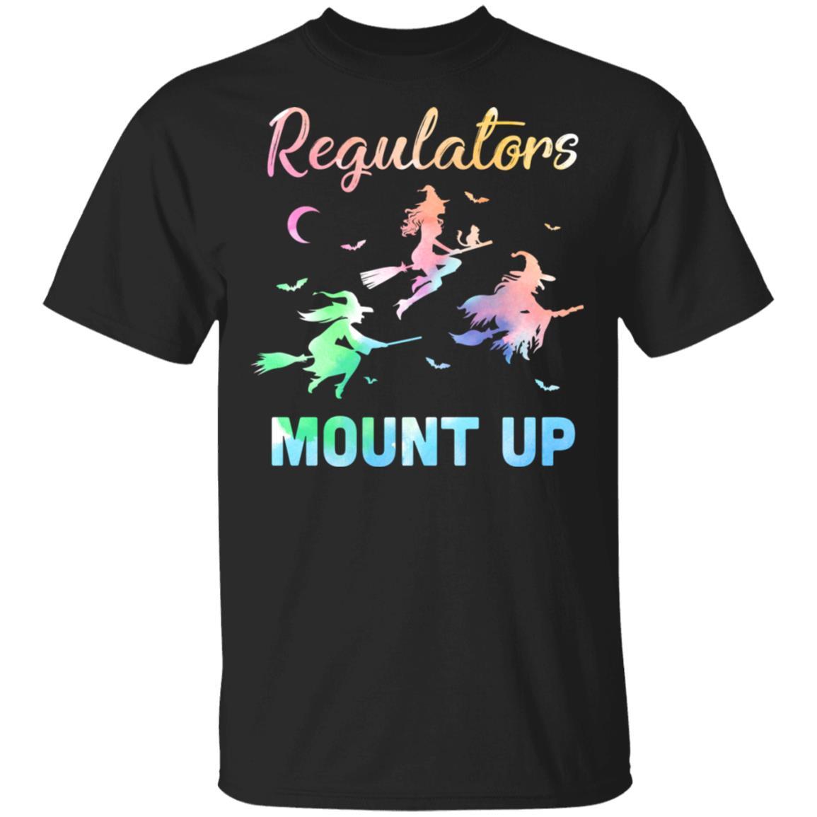 Regulators Mount Up Funny Halloween Witch For Women-T-Shirt & Tank Top-Classic T-Shirt-Black