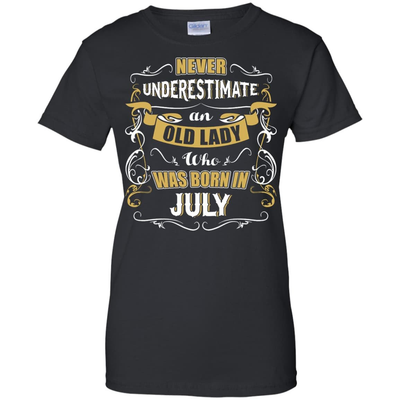 An Old Lady Who Was Born In July-T-Shirt & Hoodie-Women's T-Shirt-Black