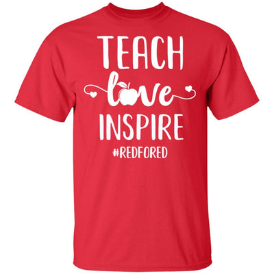 Teach Love Inspire Red For Ed-T-Shirt & Hoodie-Classic T-Shirt-Red