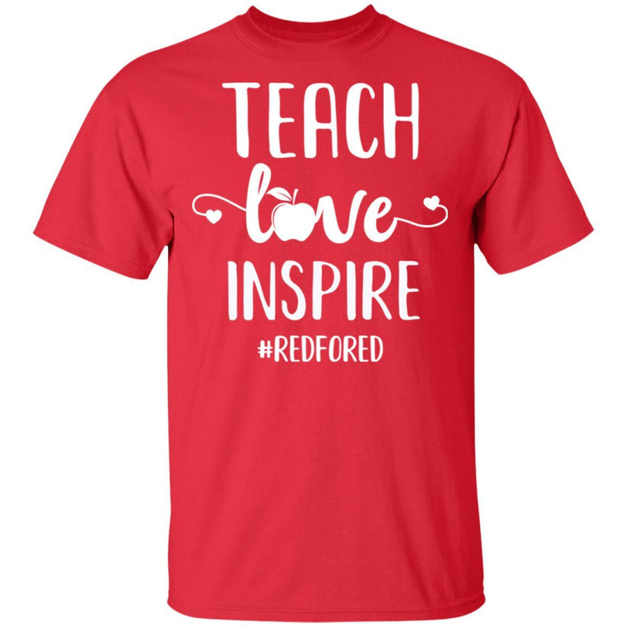 Teach Love Inspire Red For Ed-T-Shirt & Hoodie-Classic T-Shirt-Red