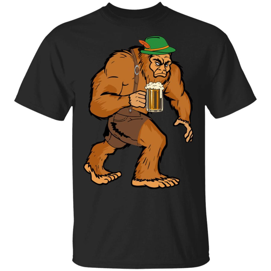 German Bigfoot Drinking Beer Funny Oktoberfest 2019-T-Shirt & Hoodie-Classic T-Shirt-Black