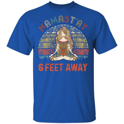 Namastay 6 Feet Away-T-Shirt & Tank Top-Classic T-Shirt-Royal