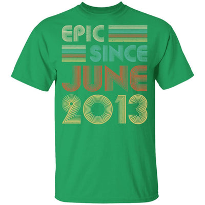Epic Since June 2013 Vintage 8th Birthday Gifts Youth-Youth Shirt-Youth T-Shirt-Irish Green