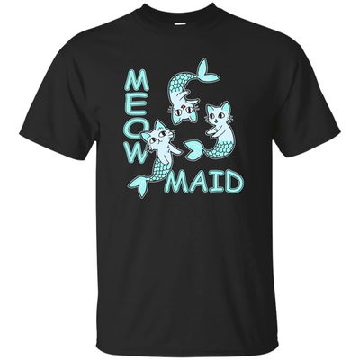 Funny Meowmaid Cat Mermaid-T-Shirt & Hoodie-Classic T-Shirt-Black