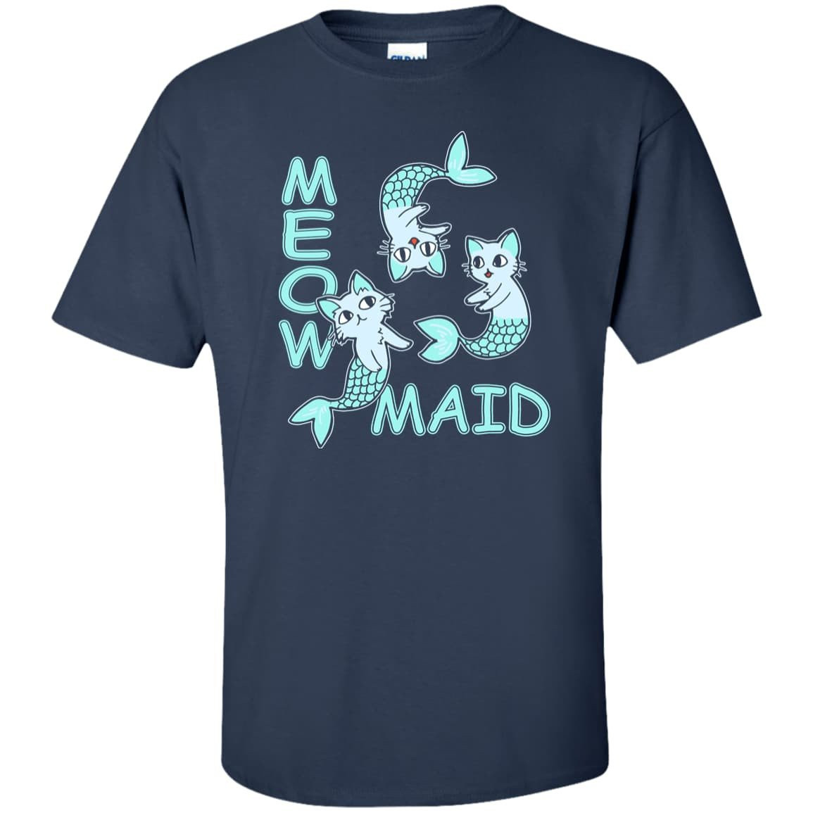 Funny Meowmaid Cat Mermaid-T-Shirt & Hoodie-Classic T-Shirt-Navy