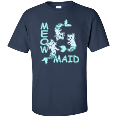 Funny Meowmaid Cat Mermaid-T-Shirt & Hoodie-Classic T-Shirt-Navy