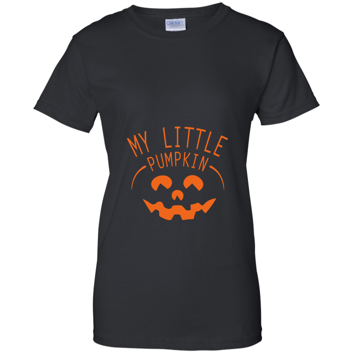 My Little Pumpkin Halloween Maternity Pregnancy Announcement-T-Shirt & Hoodie-Women's T-Shirt-Black