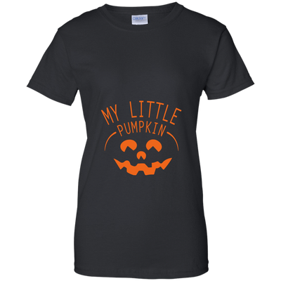 My Little Pumpkin Halloween Maternity Pregnancy Announcement-T-Shirt & Hoodie-Women's T-Shirt-Black