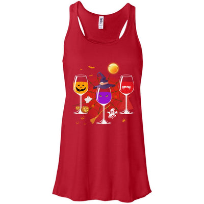 Wine Glass Of Witchcraft Funny Halloween-T-Shirt & Tank Top-Women's Flowy Racerback Tank-Red