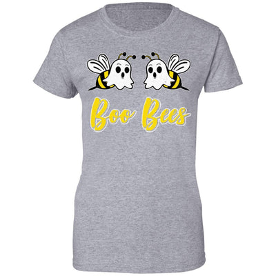 Boo Bees Couple Halloween Costume Funny Bee Ghost-T-Shirt & Tank Top-Women's T-Shirt-Sport Grey