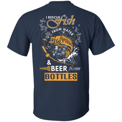 I Rescue Fish From Water Beer From Bottles-T-Shirt & Hoodie-Classic T-Shirt-Navy