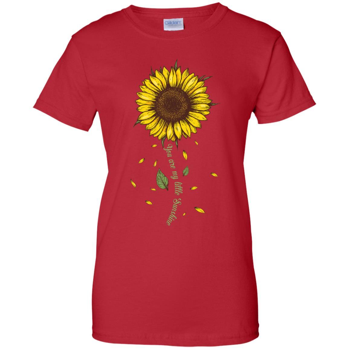 You Are My Little Sunshine Sunflower-T-Shirt & Hoodie-Women's T-Shirt-Red