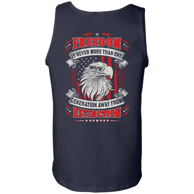 Freedom Is Never More Than One Generation Away From Extinction-T-Shirt & Hoodie-Unisex Tank-Navy