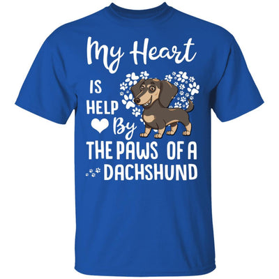My Heart Is Held By The Paws Of A Dachshund Lover-T-Shirt & Hoodie-Classic T-Shirt-Royal
