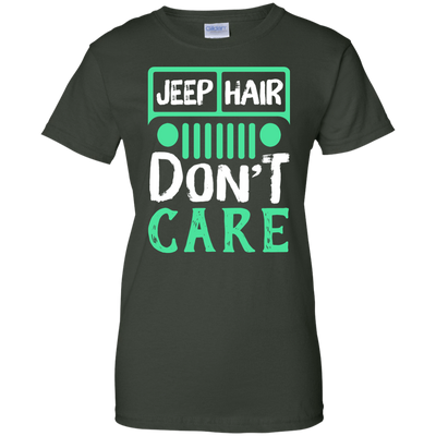 Jeep Hair Don't Care-T-Shirt & Hoodie-Women's T-Shirt-Forest Green