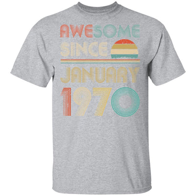 Awesome Since January 1970 Vintage 51th Birthday Gifts-T-Shirt & Hoodie-Classic T-Shirt-Sport Grey