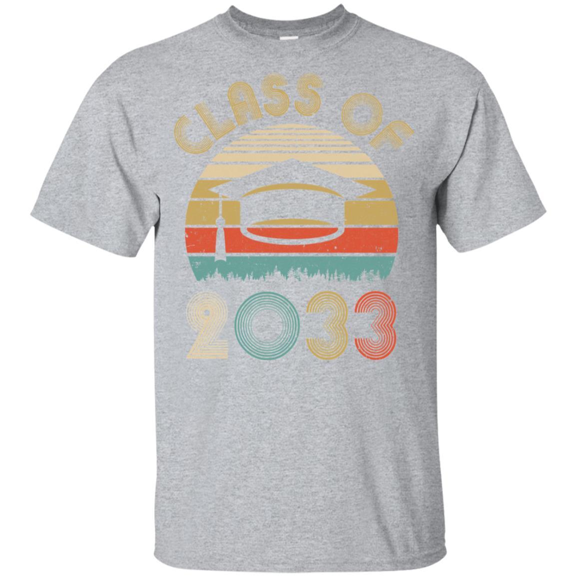 Class Of 2033 Grow With Me Graduation First Day Of School Youth-Youth Shirt-Youth T-Shirt-Sport Grey