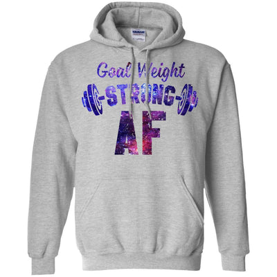 Goal Weight Strong AF-T-Shirt & Tank Top-Pullover Hoodie-Sport Grey