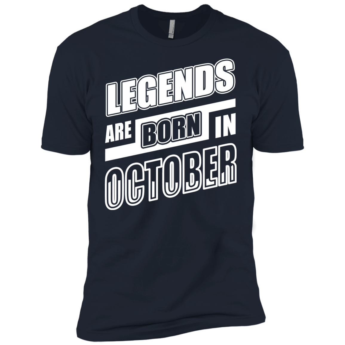 Legends are born in OCTOBER-T-Shirt & Hoodie-Premium T-Shirt-Midnight Navy