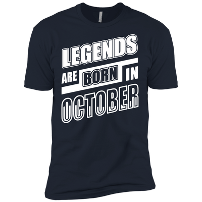 Legends are born in OCTOBER-T-Shirt & Hoodie-Premium T-Shirt-Midnight Navy