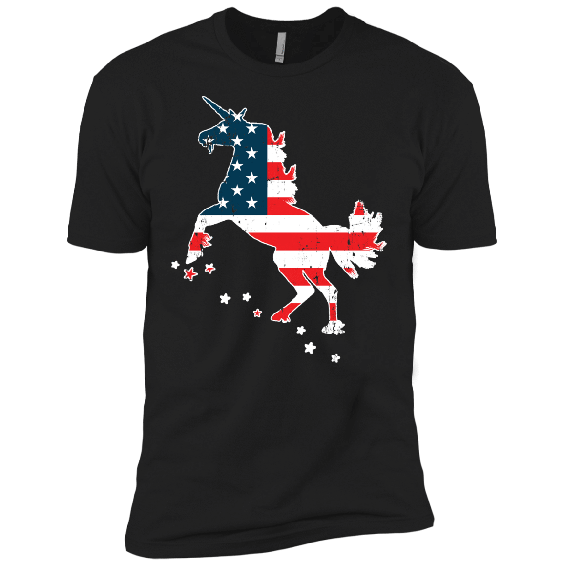 Unicorn Silhouette July of 4th-T-Shirt & Hoodie-Premium T-Shirt-Black