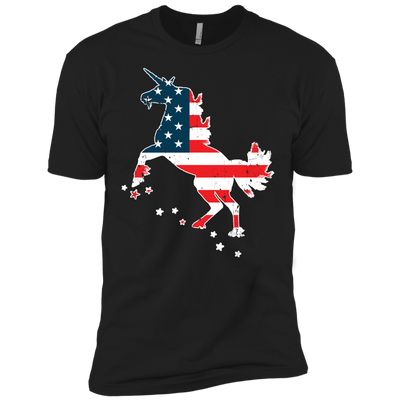 Unicorn Silhouette July of 4th-T-Shirt & Hoodie-Premium T-Shirt-Black