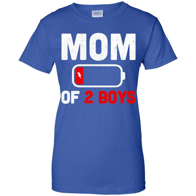 Funny Mom Of 2 Boys Mothers Day Gifts-T-Shirt & Hoodie-Women's T-Shirt-Royal