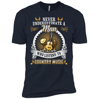 A Man Listen To Country Music-T-Shirt & Hoodie-Premium T-Shirt-Midnight Navy