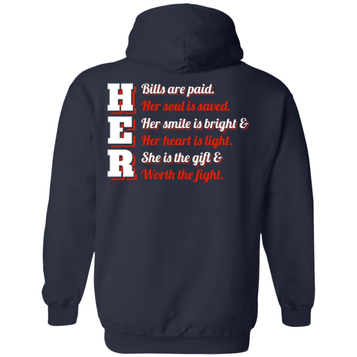 Her Bills Are Paid Her Soul Is Saved-T-Shirt & Hoodie-Pullover Hoodie-Navy