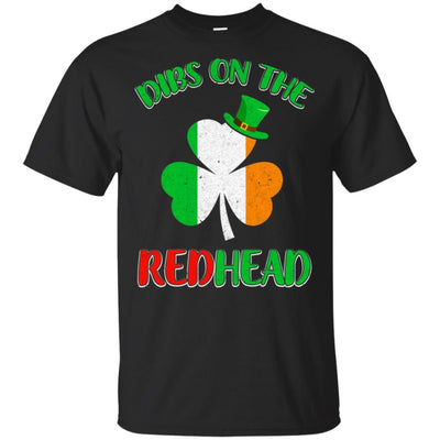 Dibs On The Redhead Funny St Patricks Day Drinking-T-Shirt & Hoodie-Classic T-Shirt-Black