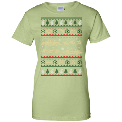 Police Christmas Ugly Sweater-T-Shirt & Hoodie-Women's T-Shirt-Pistachio
