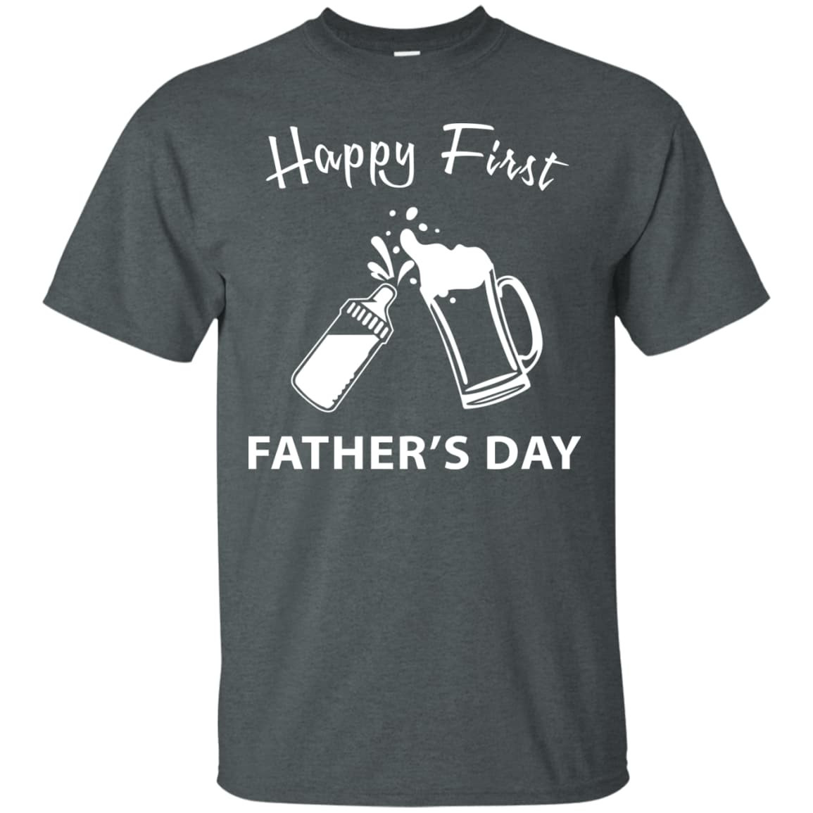Happy First Father's Day-T-Shirt & Hoodie-Classic T-Shirt-Dark Heather