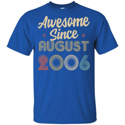 Awesome Since August 2006 Vintage 15th Birthday Gifts Youth-Youth Shirt-Youth T-Shirt-Royal