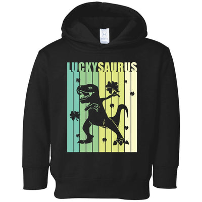 Happy St Pat Rex Day Dinosaur T-Rex Kids Patricks Day Youth-Youth Shirt-Toddler Fleece Hoodie-Black
