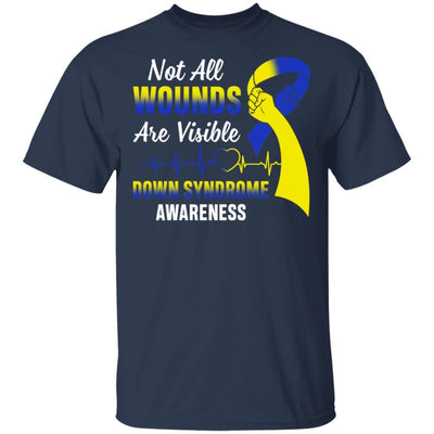Down Syndrome Awareness Not All Wounds Are Visible-T-Shirt & Hoodie-Classic T-Shirt-Navy