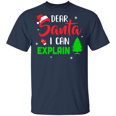 Dear Santa I Can Explain Funny Christmas-T-Shirt & Hoodie-Classic T-Shirt-Navy
