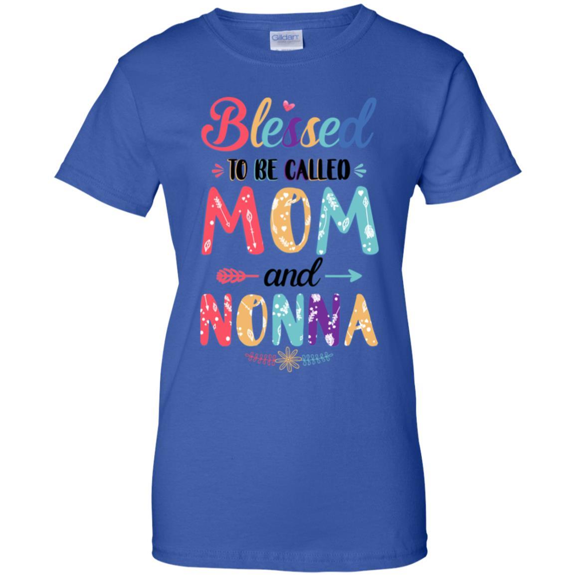 Blessed To Be Called Mom And Nonna Mothers Day Gift-T-Shirt & Hoodie-Women's T-Shirt-Royal