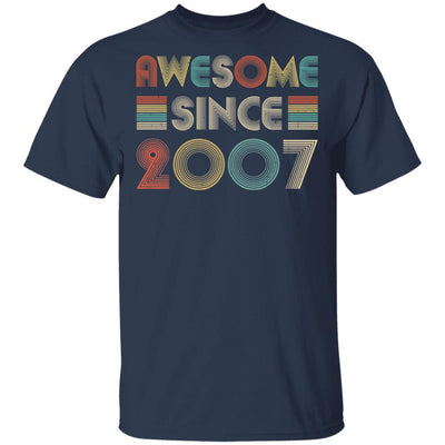 Awesome Since 2007 14th Birthday Gifts-T-Shirt & Hoodie-Classic T-Shirt-Navy