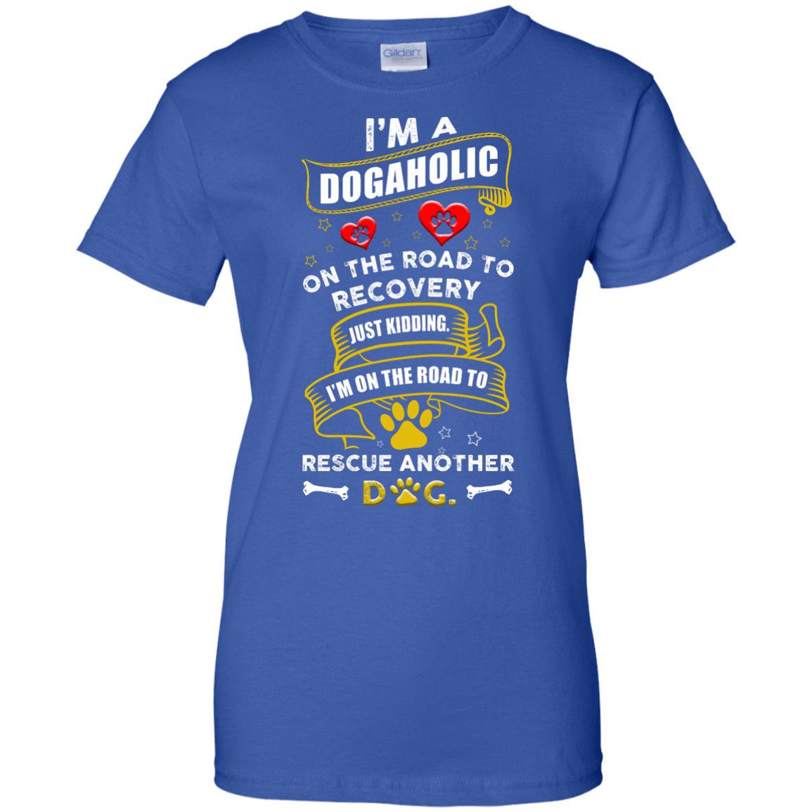I'm A Dogaholic-T-Shirt & Hoodie-Women's T-Shirt-Royal