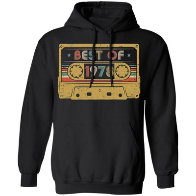 Vintage Cassette Best Of 1978 43th Cassette Birthday Gifts-T-Shirt & Hoodie-Pullover Hoodie-Black