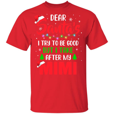 Dear Santa I Tried To Be Good But My Mimi Christmas Kids Youth-Youth Shirt-Youth T-Shirt-Red