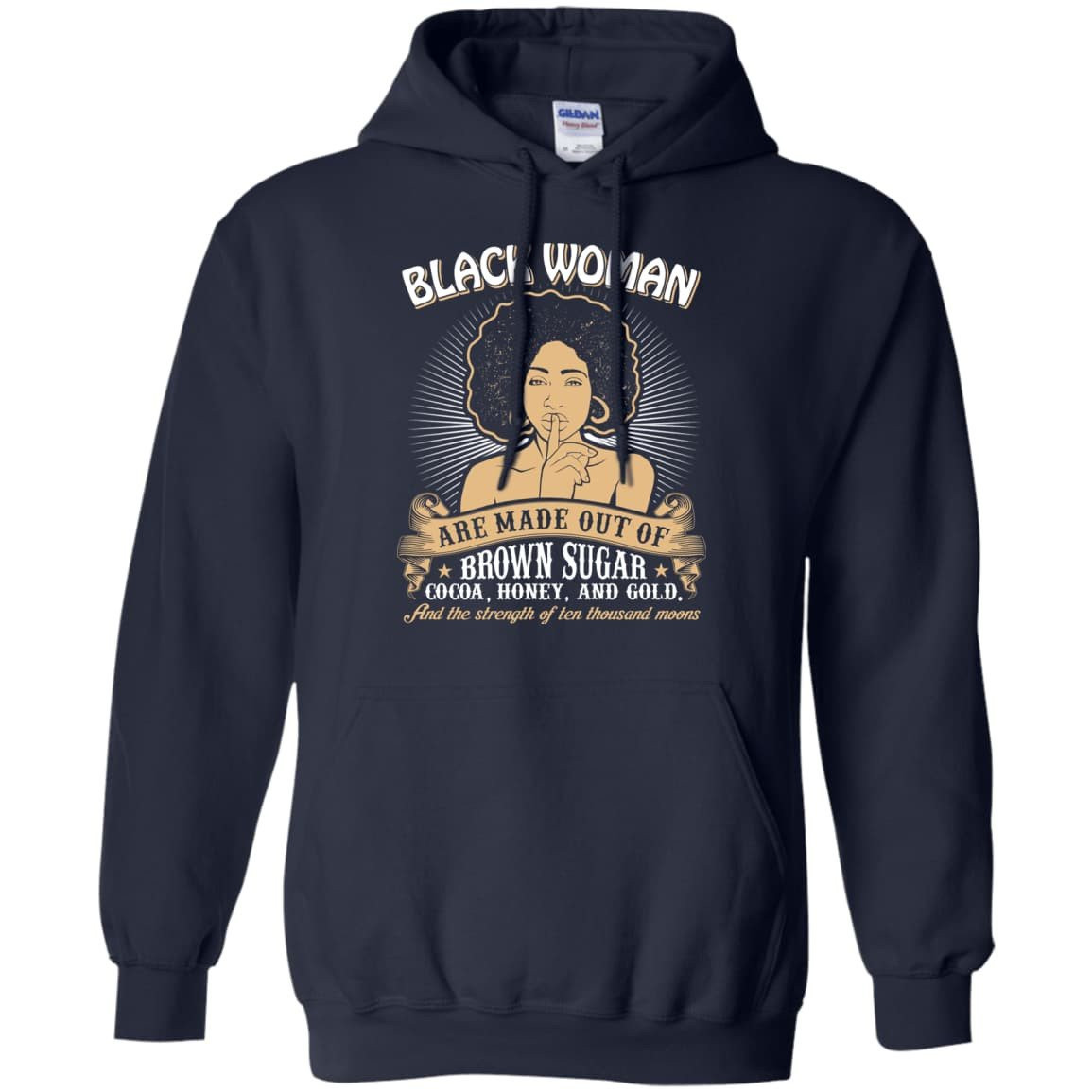 Black Girls Made Of-T-Shirt & Hoodie-Pullover Hoodie-Navy