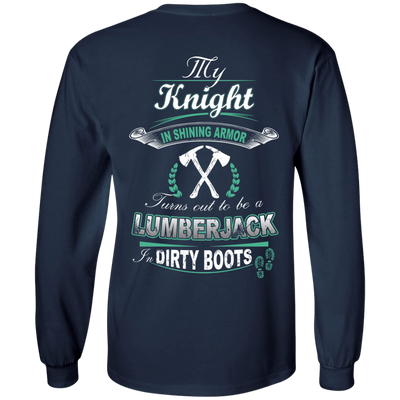 Turns out to be a LUMBERJACK In Dirty Boots-T-Shirt & Hoodie-Long Sleeve T-Shirt-Navy