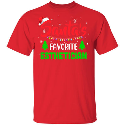 Santa's Favorite Esthetician Funny Christmas Xmas Gifts-T-Shirt & Sweatshirt-Classic T-Shirt-Red