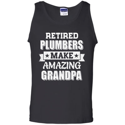 Funny Retired Plumbers Make Amazing Grandpa Gifts-T-Shirt & Hoodie-Unisex Tank-Black