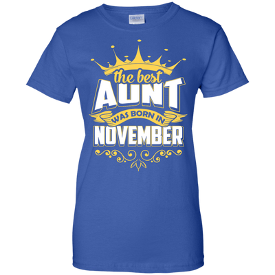 The Best Aunt Was Born In November-T-Shirt & Hoodie-Women's T-Shirt-Royal